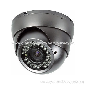 720-pixel HD IP Dome Camera with 4-9mm Varifocal Lens, 10-30m IR Distance